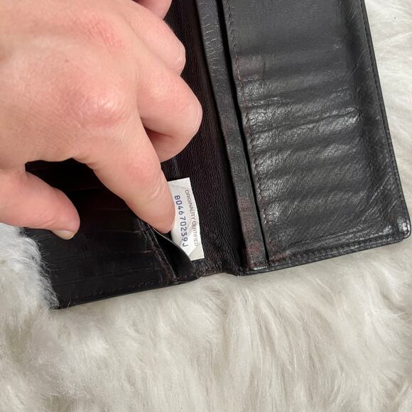 Bottega Veneta Intrecciato Bi-fold Woven Long Dark Brown Vertical Wallet - Picture 15 of 16